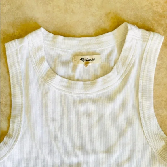 Madewell White Ribbed Tank Top - Picture 3 of 3